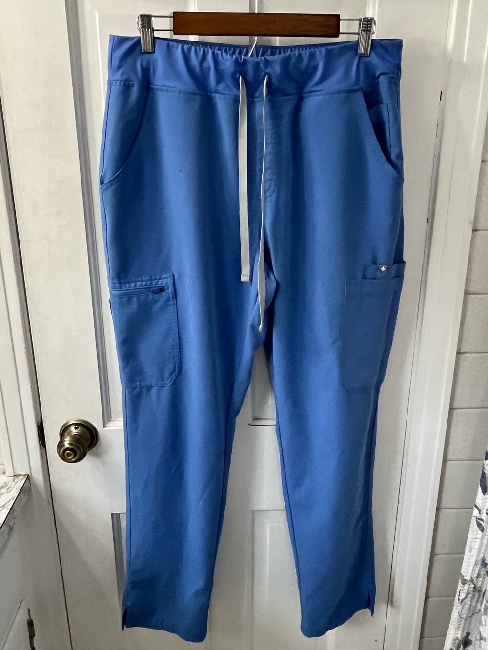 FIGS High Waisted Yola Skinny Scrub Pants Ceil Blue Women's Large L